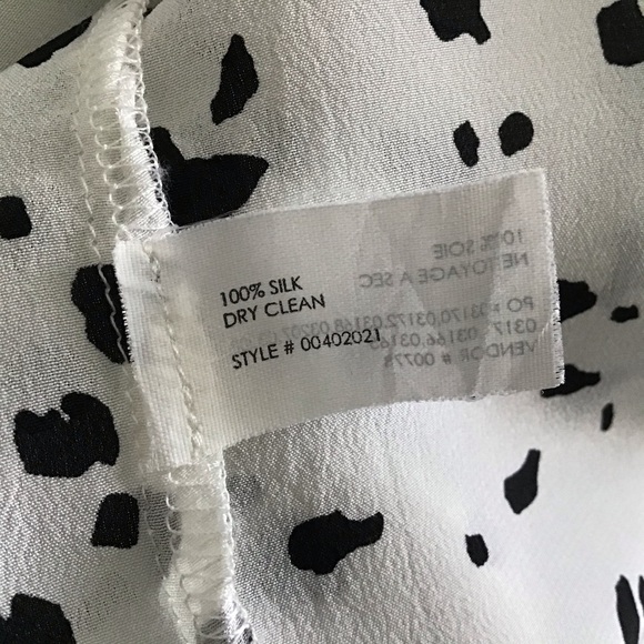 EUC CLUB MONACO DALMATIAN PRINT 100% SILK SHIRT - Picture 8 of 9